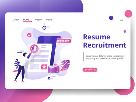 Landing Page Marketing Courses Illustration of modern concepts, can use for, landing pages, templates, UI, web, mobile apps, posters, banners, flyers.の写真素材