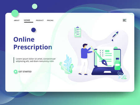 Illustration Software Development, the concept of men using laptops to create applications on smartphones, Can be used for landing pages, web, UI, banners, templates, backgrounds, flyers, postersのイラスト素材