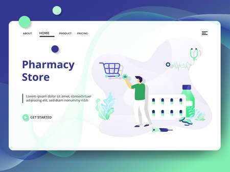 Illustration Software Development, the concept of men using laptops to create applications on smartphones, Can be used for landing pages, web, UI, banners, templates, backgrounds, flyers, postersのイラスト素材