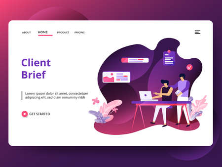 Online Course Illustration,the concept of E-Learning Education, can be used for landing pages, web, ui, banners, templates, backgrounds, flayer, posters, development.のイラスト素材