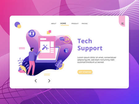 Online Course Illustration,the concept of E-Learning Education, can be used for landing pages, web, ui, banners, templates, backgrounds, flayer, posters, development.のイラスト素材