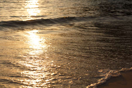 Sunset on the beachの写真素材