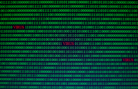 virus code in computer unsecured system.の写真素材