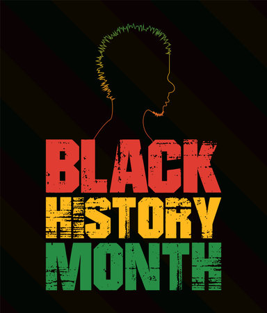 Black history month social media vector illustration design background marble pattern dark texture natural wave halftone dots paper craft wood chips watercolor concrete chalkboardのイラスト素材