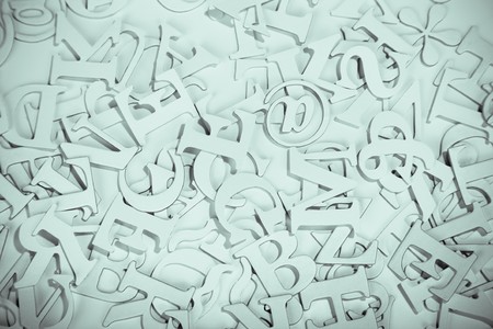 abstract vintage image of letters.personal editing,focus on the centreの写真素材