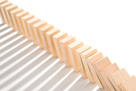 domino isolated on white as an abstract concept