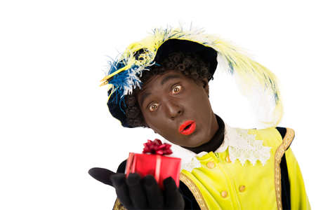 
  typical Dutch character part of a traditional event celebrating the birthday of Sinterklaas in decemberの写真素材