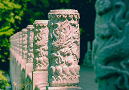 Chinese style fenceの写真素材