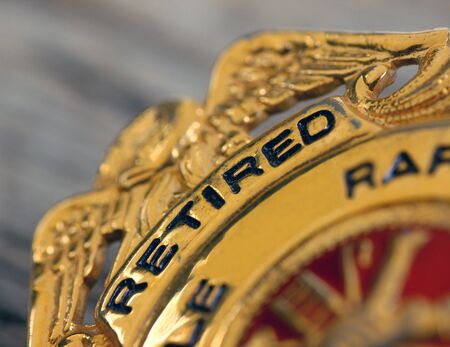 Retirement badge given for years of serviceの写真素材