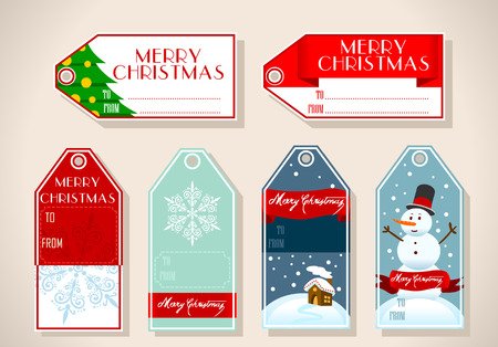 Detailed illustration of a set of six christmas placeholder giftThis illustration is saved in EPS10 with color space in RGB.Where possible, the objects have been grouped to make it easily editable or hidden.This illustration contains a transparency blendsのイラスト素材