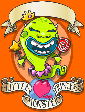 Detailed illustration of a Game Tale - Spellbound Little Monster Princess - BalaThis illustration is saved in EPS10 with color space in RGB.のイラスト素材