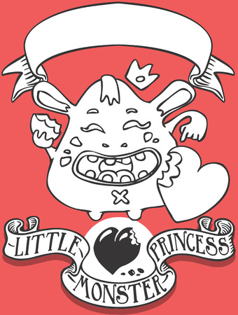 Detailed illustration of a Game Tale - Spellbound Little Monster Princess - BannyThis illustration is saved in EPS10 with color space in RGB.のイラスト素材