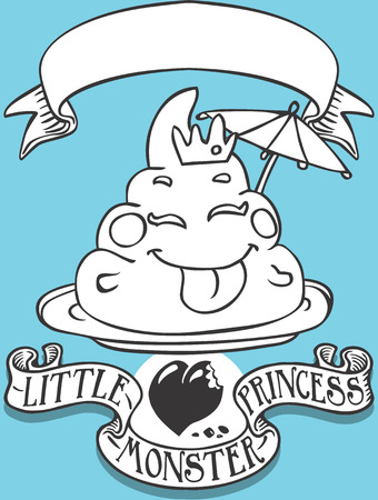 Detailed illustration of a Game Tale - Spellbound Little Monster Princess - PooThis illustration is saved in EPS10 with color space in RGB.のイラスト素材