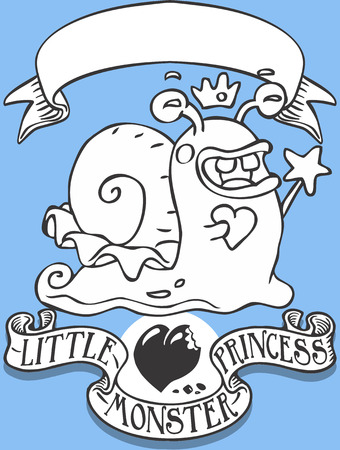 Detailed illustration of a Game Tale - Spellbound Little Monster Princess - LumaThis illustration is saved in EPS10 with color space in RGB.のイラスト素材