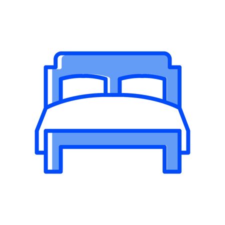 Bed icon vectorのイラスト素材