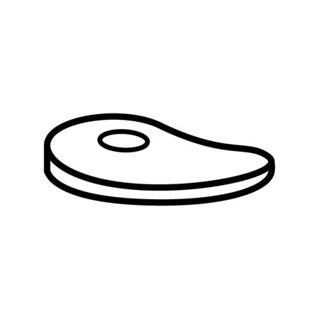 Steak beef line iconのイラスト素材