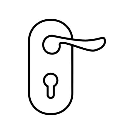 Door handle line iconのイラスト素材