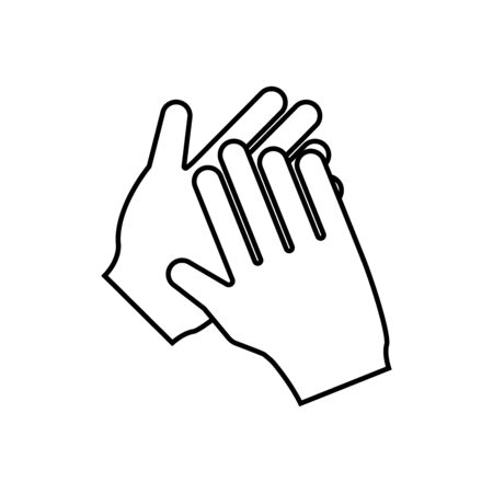 Applause, clapping line iconのイラスト素材