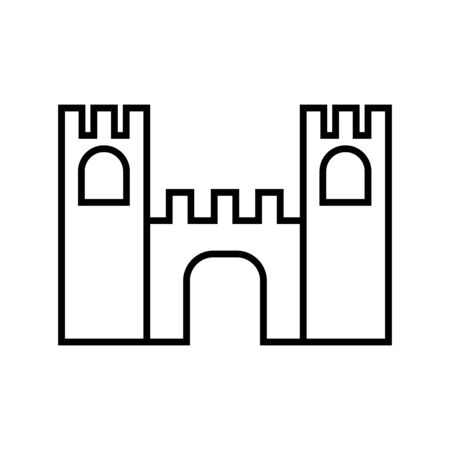 Castle line iconのイラスト素材