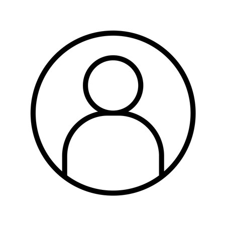 User icon vector illustration, filled design editable outline. Can be used for web and mobile.のイラスト素材