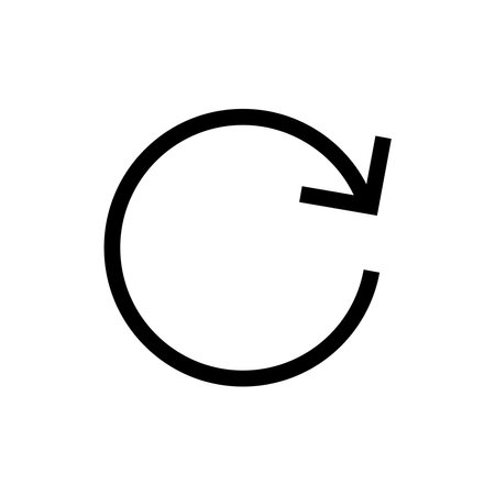 Refresh icon. Reload symbol. Rotation arrow. Flat Vector illustrationのイラスト素材