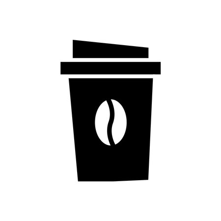 Coffee cup icon. Coffee time symbol. Flat Vector illustrationのイラスト素材