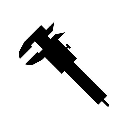 Caliper icon, vector illustration flat design style isolated on white.のイラスト素材