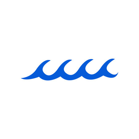 Water wave icon, vector illustration. Flat design style eps 10