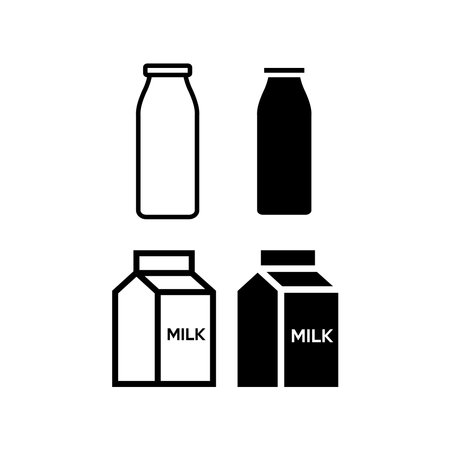 Milk bottle icon vector. Milk bottle vector icon. Milk bottle vector iconのイラスト素材
