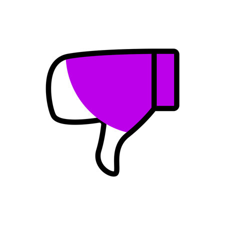Thumb down icon. Dislike symbol. Flat vector illustration.のイラスト素材