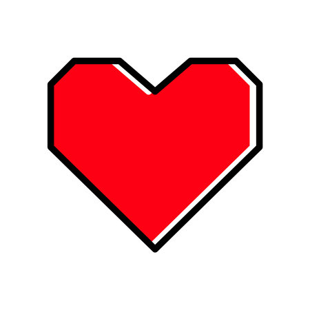 Red heart isolated on a white background. Vector illustration. Eps 10.のイラスト素材