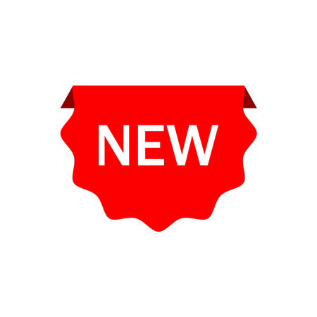 New label icon on white background. Flat style. Vector illustration.のイラスト素材