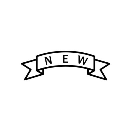 New ribbon icon. Trendy flat style for graphic design, web-site.のイラスト素材
