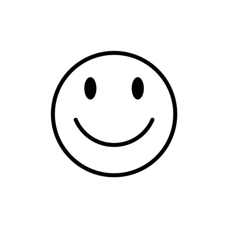 Smile icon. Emoticon vector illustration. Smiling face.のイラスト素材