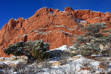 Kissing Camels in Garden of the Godsの写真素材