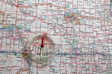 Compass and map