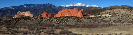 Garden of the Gods panoramicの写真素材