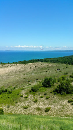 Bubbles floating around Sleeping Bear Dunes National Lakeshoreの写真素材