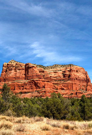 Courthouse Butte Red Rock Formationの写真素材