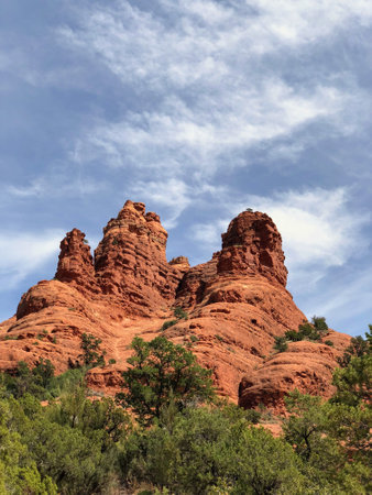 Red rock formations in Sedona, Arizonaの写真素材