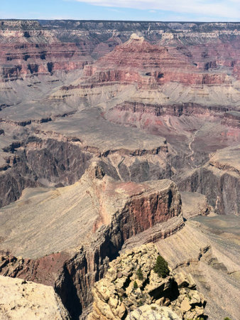 Portrait view of the Grand Canyonの写真素材