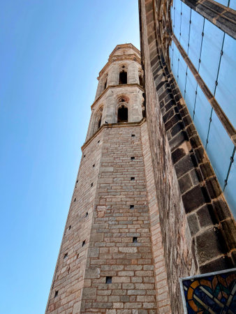 Santa Maria del Mar Bell Tower Exteriorの写真素材