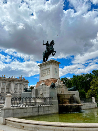 Equestrian Statue of Philip IV, Madridの写真素材