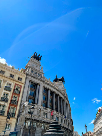 Banco de Bilbao Building in Madridの写真素材