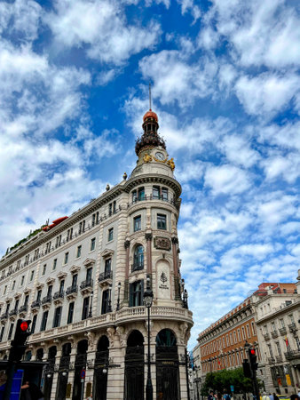 Madrid, Under Cloudy Skyの写真素材