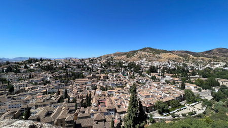 Panoramic View of Granada, Spainの写真素材