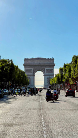 Arc de Triomphe on Champs-Elyseesの写真素材