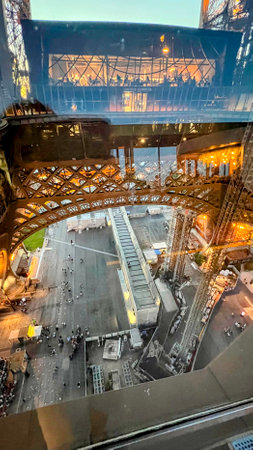 Eiffel Tower Interior and Viewの写真素材