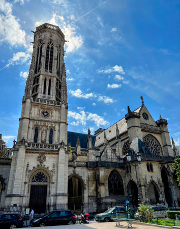 Saint-Germain-lAuxerrois: Gothic Church in Parisの写真素材