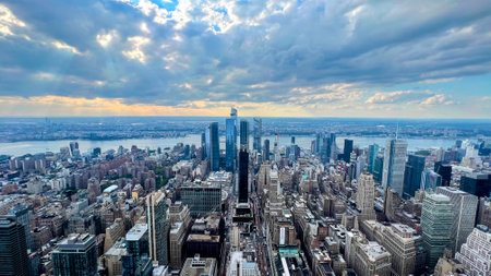 Midtown Manhattan Skyline View from Empire Stateの写真素材